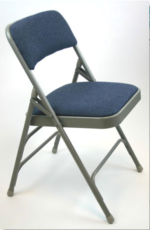 fabric padded metal folding chair