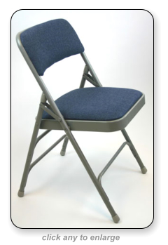 fabric padded metal folding chair