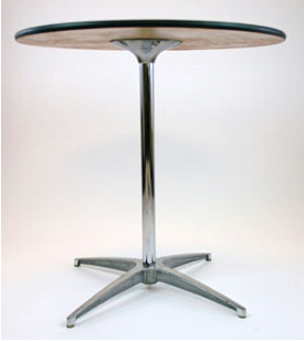 Cocktail tables include 30" and 42" long poles